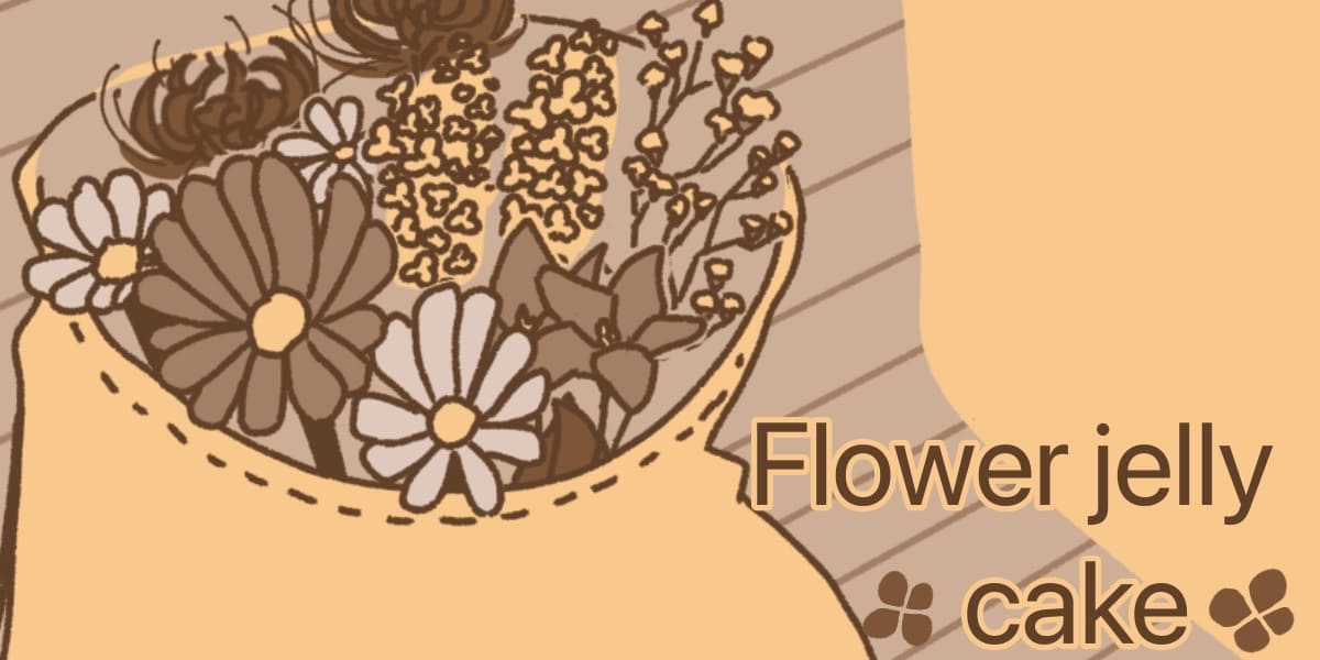 Flower jelly cake